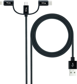 Nanocable 10.01.3200 - USB A naar USB 2.0 micro - 100 cm - Zwart