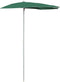 vidaXL - Parasol - half - met - paal - 180x90 - cm - groen