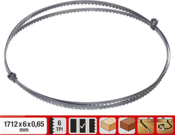 Zaaglint - 1 stuk - 1712x6x0,65 mm / 6 T-25 mm - Geschikt voor TC-SB 245 L