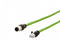 Metz Connect 142M4D15100 - M12 Netwerkkabel - CAT 5e S/UTP 10.00 m - Groen