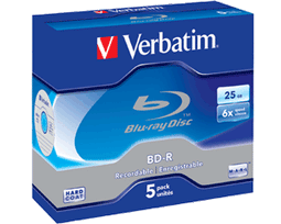Verbatim BD-R SL - Blu-ray 25 GB - 6x schrijfsnelheid - 5-pack (5x)