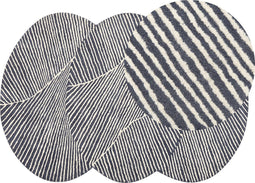 ZABOL - Vloerkleed - Wit/Grafietgrijs - Wol