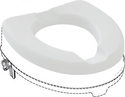 Zachte toiletzitting voor Atlantis toiletverhoger - licht grijs