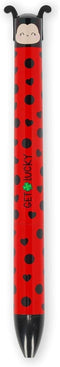 Click&Clack Tweekleurige Balpen Lieveheersbeestje 1 mm - Rood en Zwart