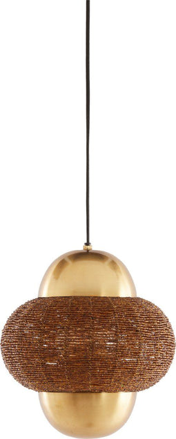 Light & Living Hanglamp Cetara - Kralen - 26cm - Bruin/Brons