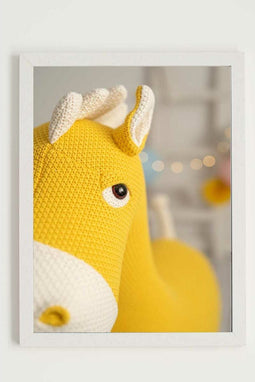 Schilderij Crochetts Multicolour 33 x 43 x 2 cm Paard