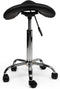 Zadelkruk Kalista Standaard Zwart - Zithoogte 50/68cm - kruk op wielen - zadelkruk op wielen - krukjes - werkkruk - zadelkruk - bureaukruk - kapperskruk - verstelbaar - draaikruk - tabouret - zadelkruk met rugleuning - tot 160kg