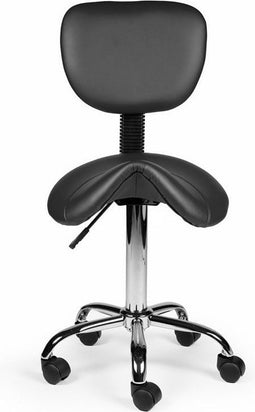 Zadelkruk met Rugleuning Zwart - Laag, Zonder voetring