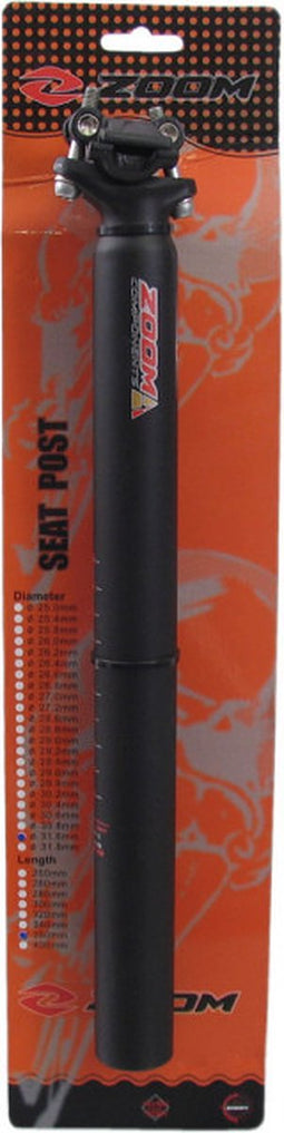 Zadelpen ATB Zoom ø31,6mm / 350mm aluminium - zwart