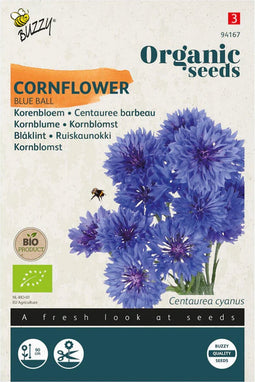 Zaden korenbloem dubbel blue 1 gram