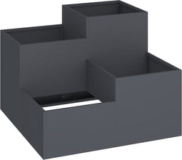 vidaXL - Tuinplanter - 100x100x60 - cm - in - Antraciet - Staal