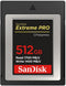 Sandisk Extreme Pro - CFexpress Card Type B - 512GB - 1700MB/s lezen 1400MB/s schrijven