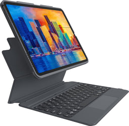 ZAGG Pro Keys Bluetooth Keyboard Case with TrackPad for Apple iPad Pro 12.9 (2021/2022) QWERTY Black