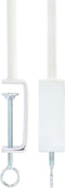 Esschert Design Tafelstang met klem decoratief wit - tafelklem