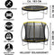 Dunlop Trampoline 6FT - 183 x 50 CM - Trampoline met Veiligheidsnet 200 CM - Kinder Trampoline - Max. 80 KG - Zwart/Geel