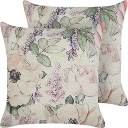 ZAHRIYE - Sierkussens set van 2 - Paars - 45 x 45 cm - Polyester