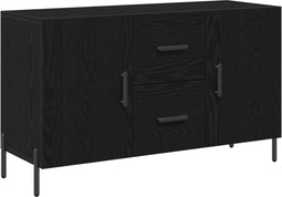 vidaXL - Dressoir - Zwart - Eiken - 100x36x60 - cm - Geengineerd - Hout