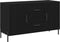 vidaXL - Dressoir - Zwart - Eiken - 100x36x60 - cm - Geengineerd - Hout