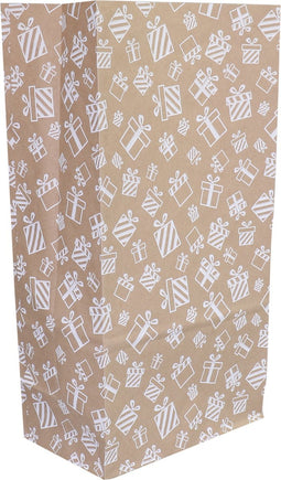 Zak | Blokbodemzak | Kraftpapier | 16/ 9 |5x31cm | Cadeau Deluxe | 50 stuks