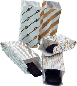 Zak - Brood- en banketzak - Papier - 22x7cm - Goud - wit - 1000 stuks