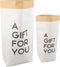 Zak - Cadeauzak - Papier - 40/ 14x58.5cm - A gift for you - wit - 25 stuks