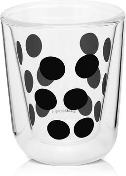 Zak!Designs DotDot Espressobeker - Dubbelwandig - 7,5 cl - Zwart