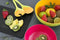 Zak!Designs Kitchen & Garden Serveerschaal - Twotone - 20 cm - Kkiwi green/orange