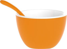 Zak!Designs Twotone Kom - Incl. Lepeltje - Melamine - Ø 7,5 cm - Coral/Wit