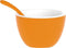 Zak!Designs Twotone Kom - Incl. Lepeltje - Melamine - Ø 7,5 cm - Coral/Wit