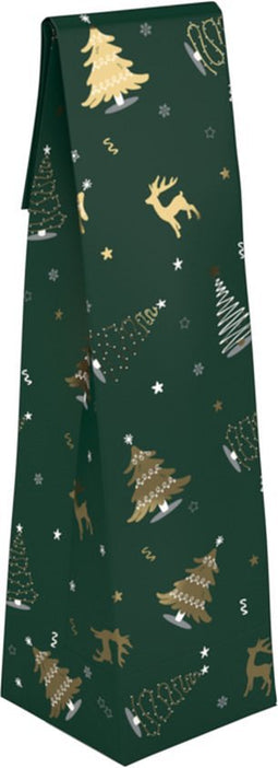 Zak - Fleszak - PAP/PE - 95x410cm - x95cm - Wonderful time - groen - 25 stuks