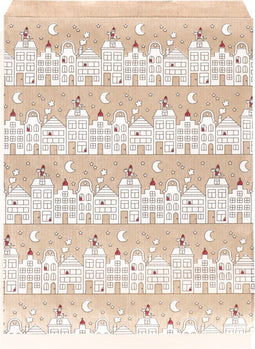 Zak | Fourniturenzak | Papier | 18x25cm | Sint op het dak | 100 stuks