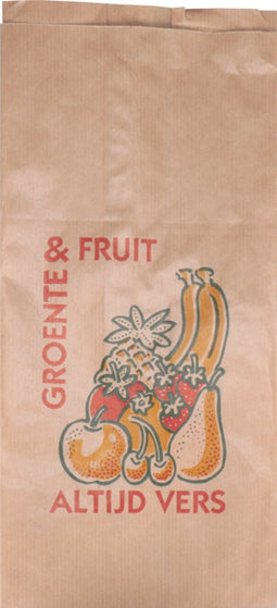 Zak - Fruitzak - Papier - nr. 3 - 16/ 10x35.5cm - Altijd vers - bruin - 10 kg