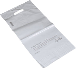 Zak - Verzendzak met handvat - Gerecycled LDPE - 25x35cm - 65my - wit - 50 stuks