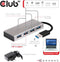 Club3D CSV-1431 - USB 3.2 Gen 1-hub 4 poorten - Aluminium behuizing met snellaadpoort - Aluminium (geborsteld)