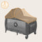 Lionelo Sven Plus 2in1 Reisbed - Campingbedje met Commode en Organizer - 127x60 cm - Tot 15 kg - Grey Concrete