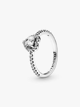 Pandora Verhoogd Hart Ring - zilver - maat 50