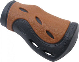 Handvat Ergonomisch-Gel Kort-model Zwart/Bruin (per stuk)