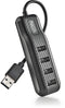 NGS PORT 2.0 - USB Hub - 4x USB 2.0 - Zwart