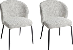 ZANA - Eetkamerstoel set van 2 - Wit - Polyester