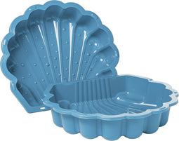 Zandbak schelp pastel blauw 2-delig88 x 77cm x 36 cm SwingKing Zandbak / waterbak met deksel