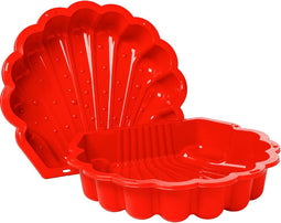 Zandbak schelp rood 2-delig88 x 77cm x 36 cm SwingKing Zandbak / waterbak met deksel