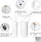 Brabantia MindSet - Toiletaccessoires set van 3 - Hygiënische toiletborstel en rolhouders - Mineral Fresh White