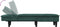 vidaXL - Chaise - longue - fluweel - donkergroen