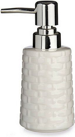 Zeepdispenser Keramisch Zilverkleurig Wit 150 ml (6 Stuks)