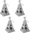 Campout Steunenset – Assteun - Stabilisatieset Caravan of Aanhangwagen – Caravansteun - Voorkom wegzakken – 300 - 420 mm - Makkelijk Afstellen - Maximaal 750 kg per steun - Inclusief opbergtas - 4 stuks – Zilver