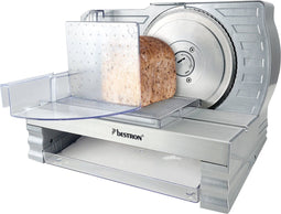 Bestron AFS9018S - Broodsnijmachine - RSG-rvs mes - Traploze snijdikte 0-20 mm - Zilver