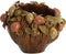Light&living Vaas deco 26,5x24x20 cm LEMONI keramiek bruin-oranje+groen