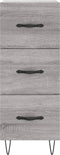 vidaXL - Dressoir - 34,5x34x90 - cm - bewerkt - hout - grijs - sonoma - eikenkleurig