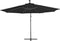 vidaXL - Zweefparasol - met - LED-verlichting - 350 - cm - zwart