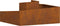 vidaXL - Tuinpot - 100x100x50 - cm - Weerbestendig - Staal